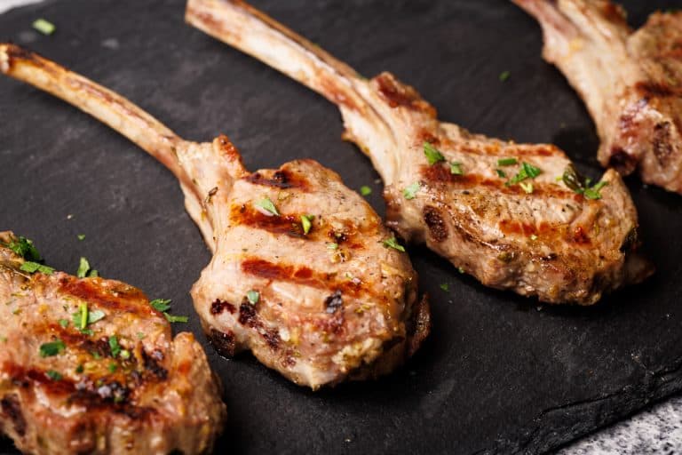 Charcoal Grilled Lamb Ribs